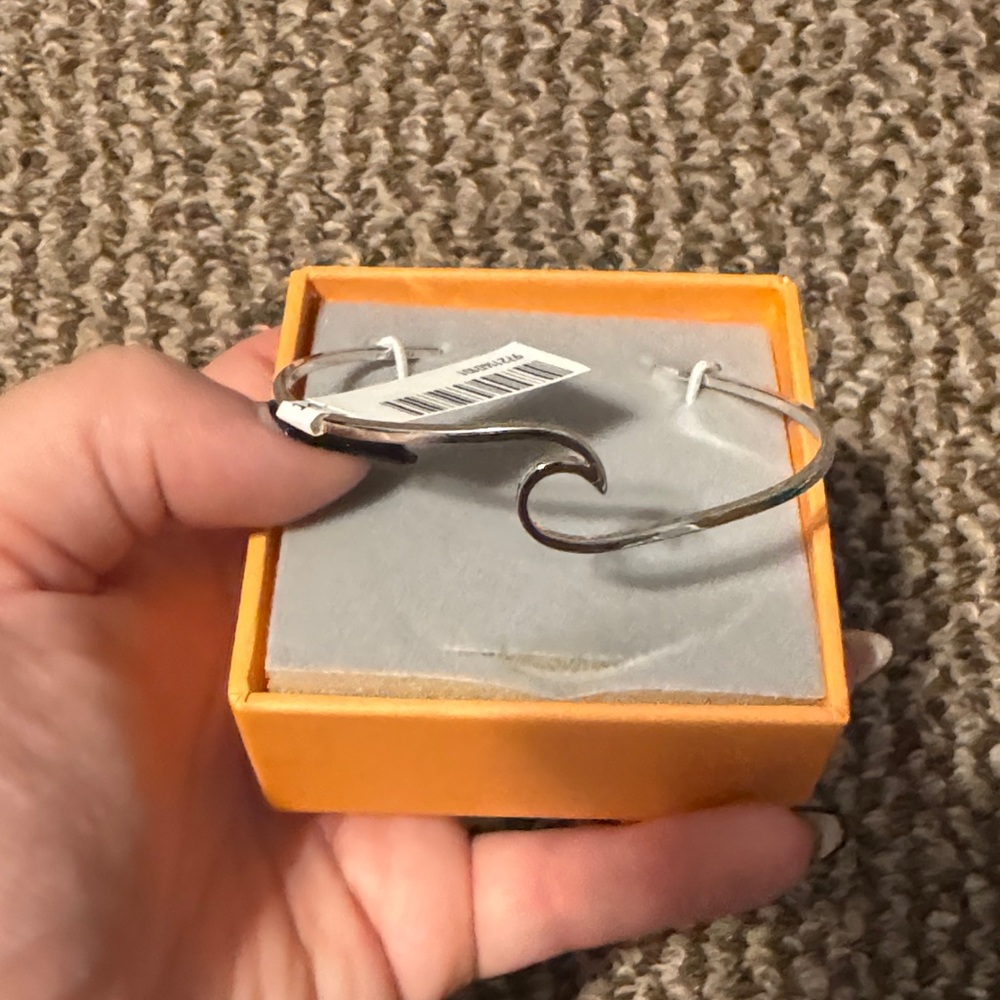 Pura Vida Silver Wave Bangle Bracelet